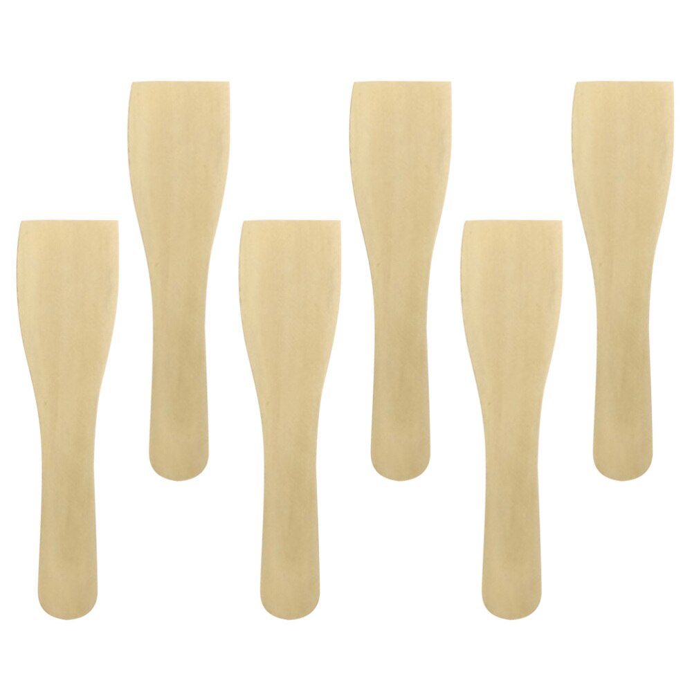6pcs Non-stick Wooden Spatula Small Wood Turner Cooking Shovel Kitchen Utensils: Default Title