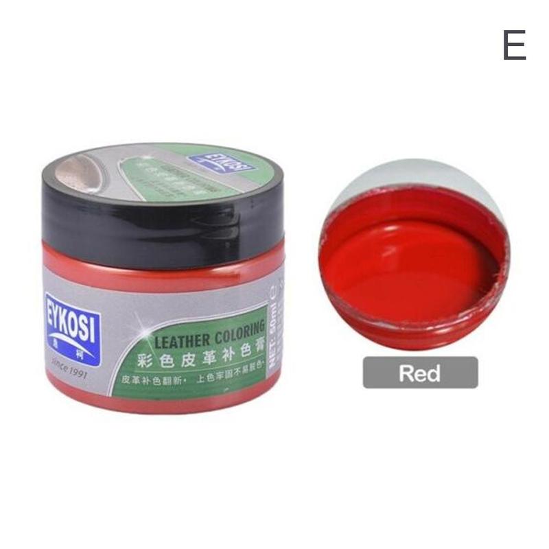 50ml Leather Repair Paste Coloring Agent Sofa Leather Cracks Hole Scratch Polish Care Agent Shoes Polishing Paint O6N8: E