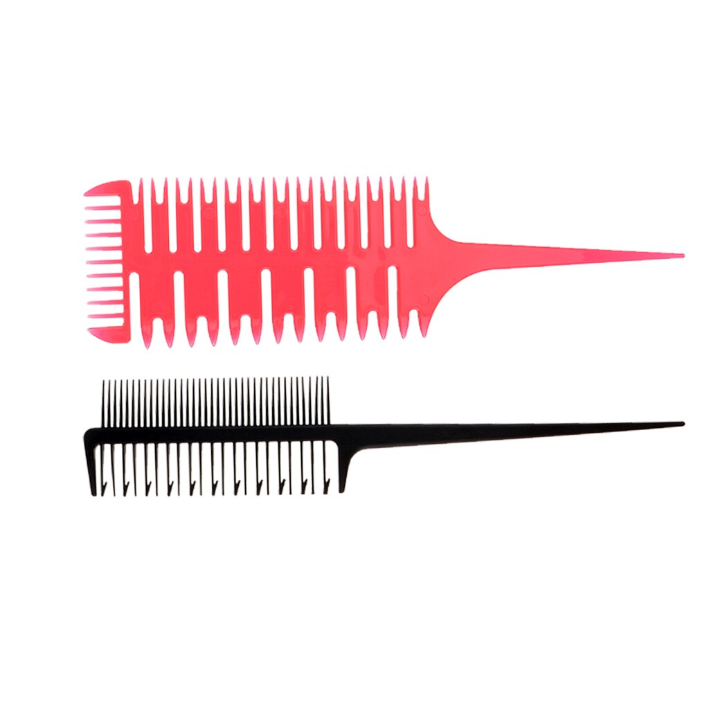 Paquetes de 2 lados/3 lados para tejer y secar peine de niebla para coloración de cabello, resaltado, Balayage, microtrenzado
