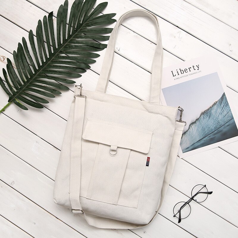 Sacs d'épicerie en coton, cabas de Shopping, sac à main solide Recyclable, Simple et sain, à la