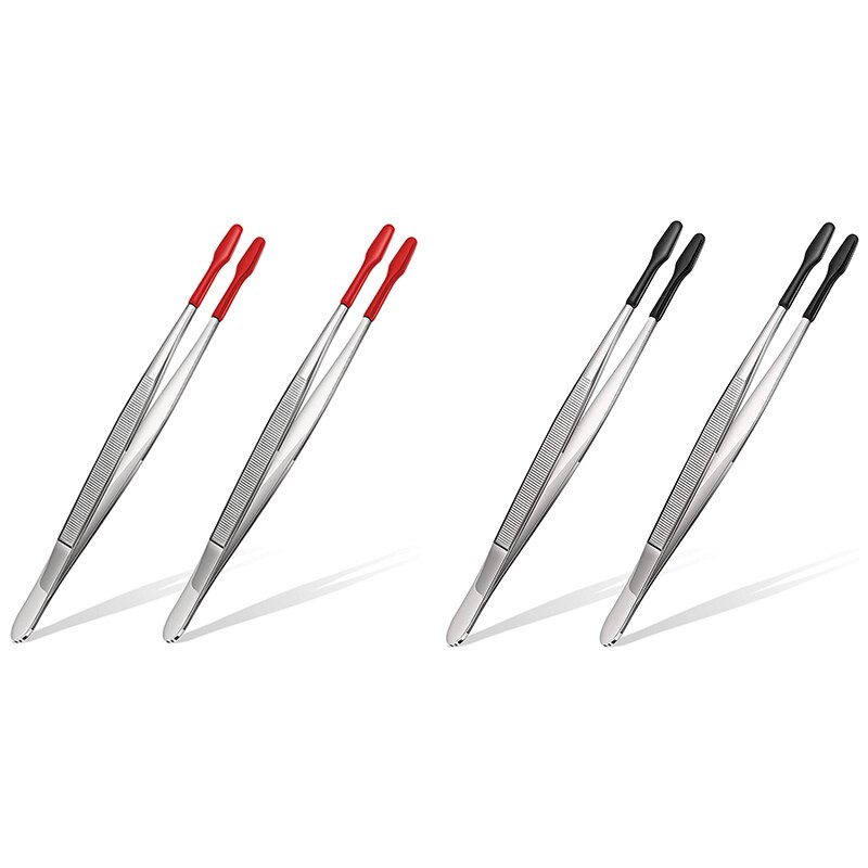 2 Pieces of Rubber Tip Tweezers PVC Silicone Precision Tweezers Laboratory Industrial Hobby Craft Tweezers Tool CNIM