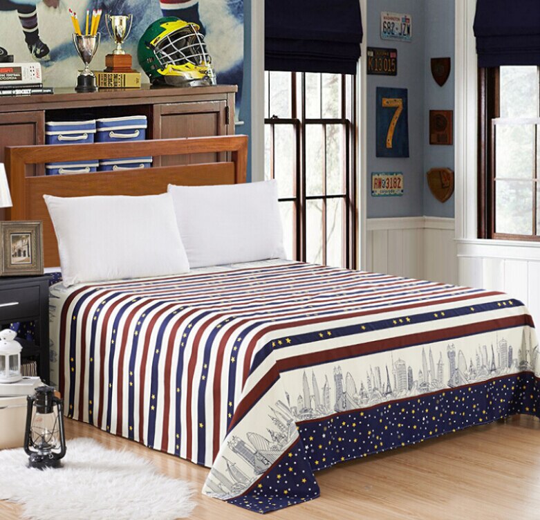 Soft Comfortable Fitted Sheet Floral Printed Bed Sheet Cover Home Textile: B / 160X230cm Sheet