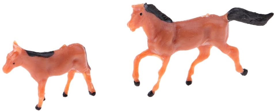 20pcs HO Scale Horse Model Animal for Miniature Model Train Layout Farm Zoo Park 1:87