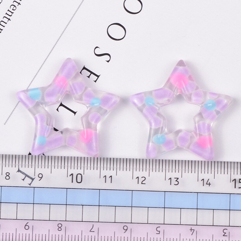 5 uds Baba encantos punto estrella accesorios para Slime perlas para hacer con cordón para manualidades DIY Scrapbooki: 5PCS B