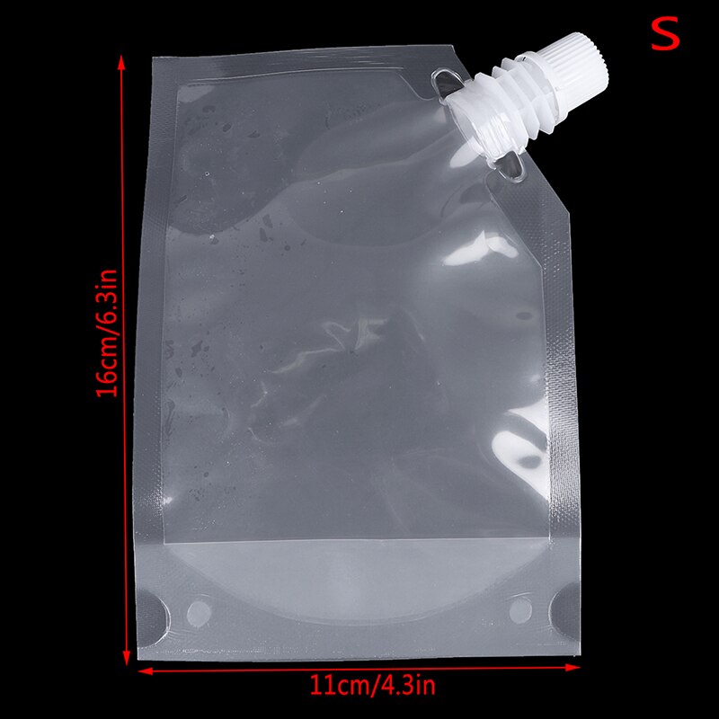 Plastic Spout Pouch Juice Stand-up Wine Liquid Beverage Flask BPA Free Storage Water Bags Funnel Camp Hiking Cooking Supplies
