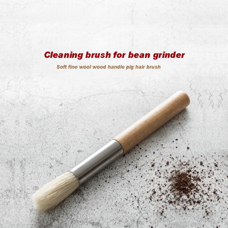 Hout Koffiemolen Borstel Borstel Espresso Borstel Accessoires Voor Bean Korrel Koffie Tool
