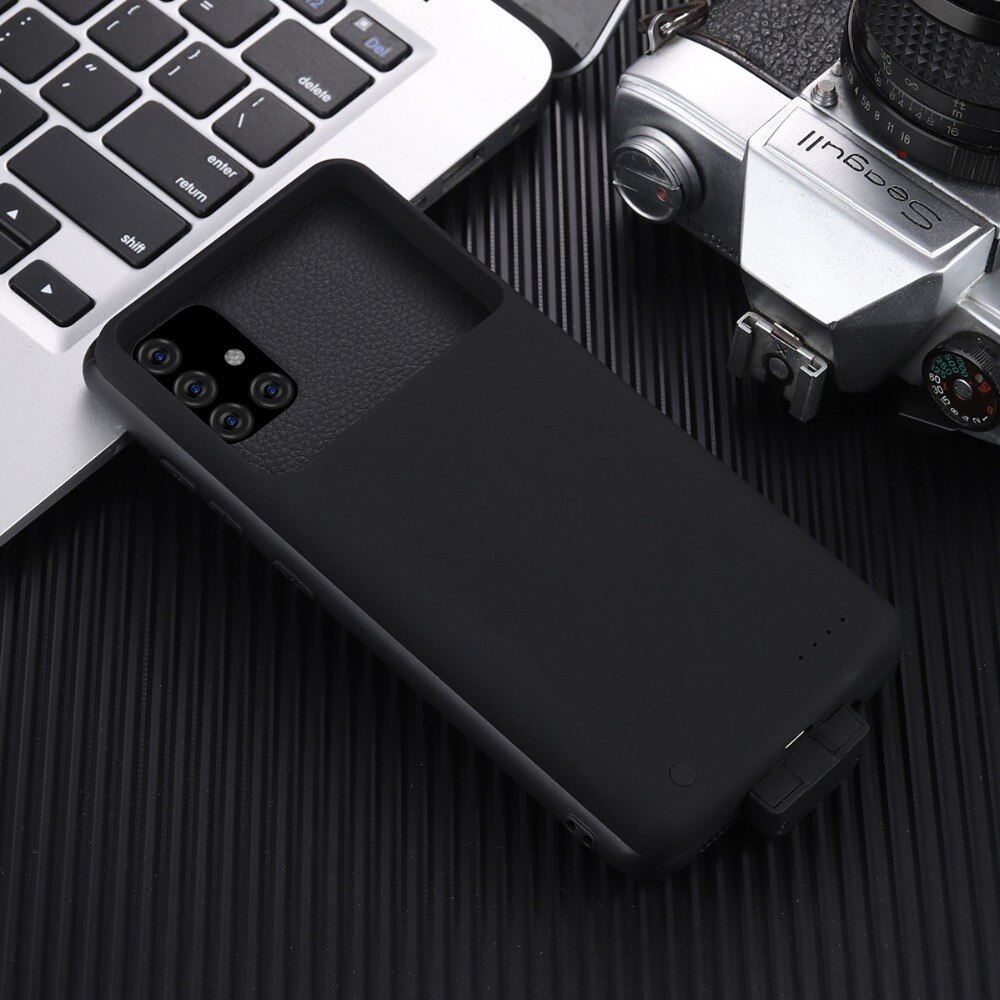 Uitgebreid Telefoon Batterij Power Case 7000Mah Draagbare Power Bank Oplader Voor Samsung Galaxy A71 5G Backup Batterij Opladen case: Black For A71 5G