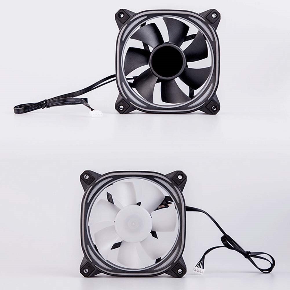 Mute 6 Pin 7 Blades Rgb Led Verlichting Computer Pc Case Cooling Fan Heatsink Koeler