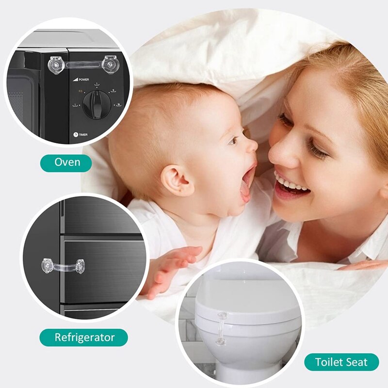 Cabinet Locks For Babies,Proofing Locks,10 Pack Fridge Refrigerators Locks Baby Proofing Child Safety Cabinet Locks