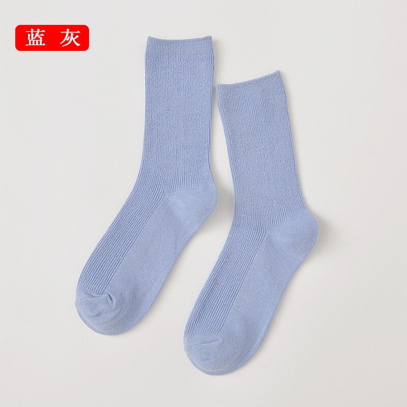 Men Women Retro solid color Harajuku Korean Cute Socks Sox: 09