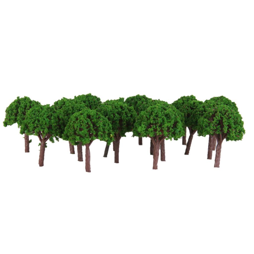 50pcs Trees Model Forest Plants Making Accessories Z T Scale Train Railway Railroad Scenery Diorama or Layout