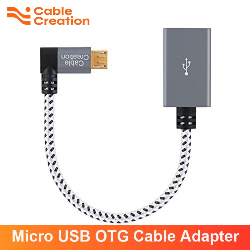 Cablecreation Micro Usb Otg Kabel Adapter Voor Xiaomi Redmi Note 5 Micro Usb Connector Voor Samsung Tablet Usb 2.0 Otg adapter