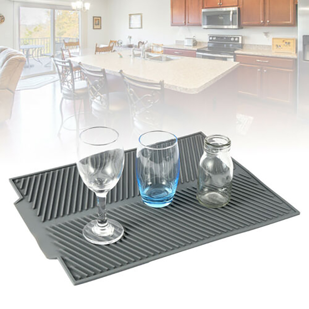 Drain Rack Kitchen Silicone Dish Drainer Tray Large Sink Drying Rack Worktop Organizer Drying Rack For Dishes Tableware