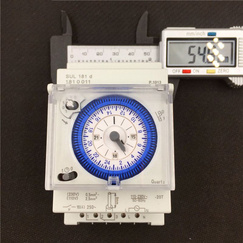 Analoge Mechanische Tijdschakelaar 110 V-220 V 24 uur Dagelijks Programmeerbare 15min Instelling Tijd Schakelaar Relais SUL181D