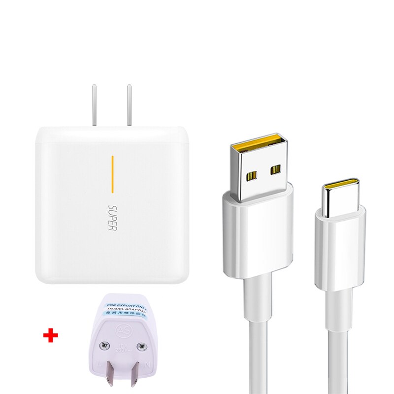 65W Supervooc 2.0 Fast Charger For OPPO Find X2 Pro Reno 5 5G Ace 2 X20 Realme 8 X50 Pro RX17 SuperDart Charger 2M Type-C Cable: US Charger AU Cable