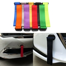 Correa de remolque de coche, gancho de Rally Universal para parachoques trasero/delantero, correa de remolque de carreras, cuerda de remolque decorativa, 1 ud.