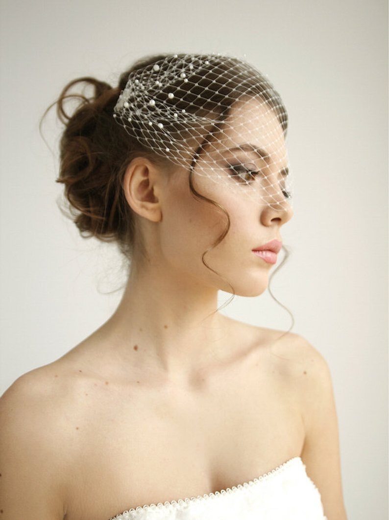 Bridal Birdcage Face Veil for Women Wedding Party Hats and Fascinators Hair Accessories