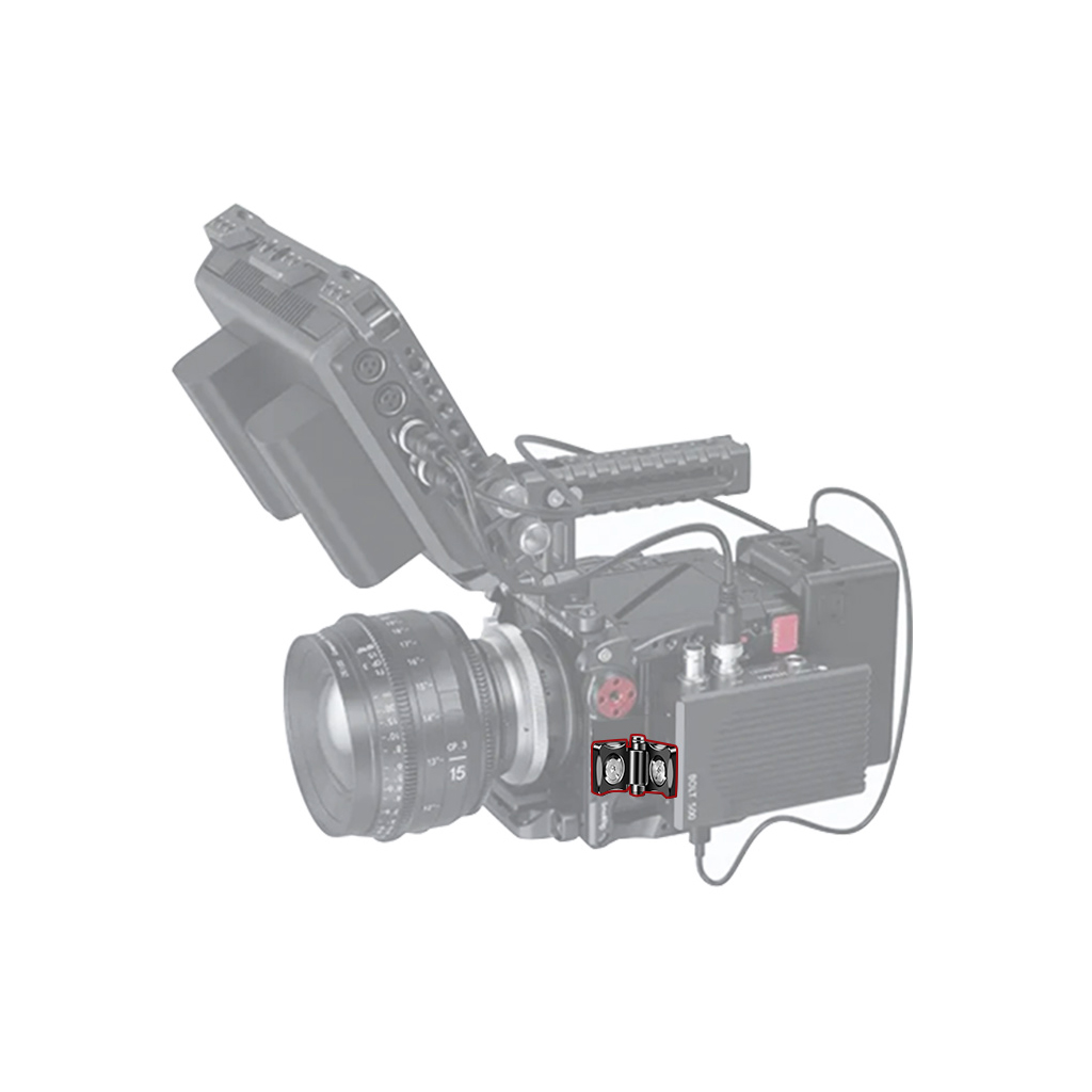 180° Rotatable Mount DSLR Camera Cage Rig Extension Bracket 1/4 Screw Positioning Hole for Tripod Head Monitor Mount Adapter