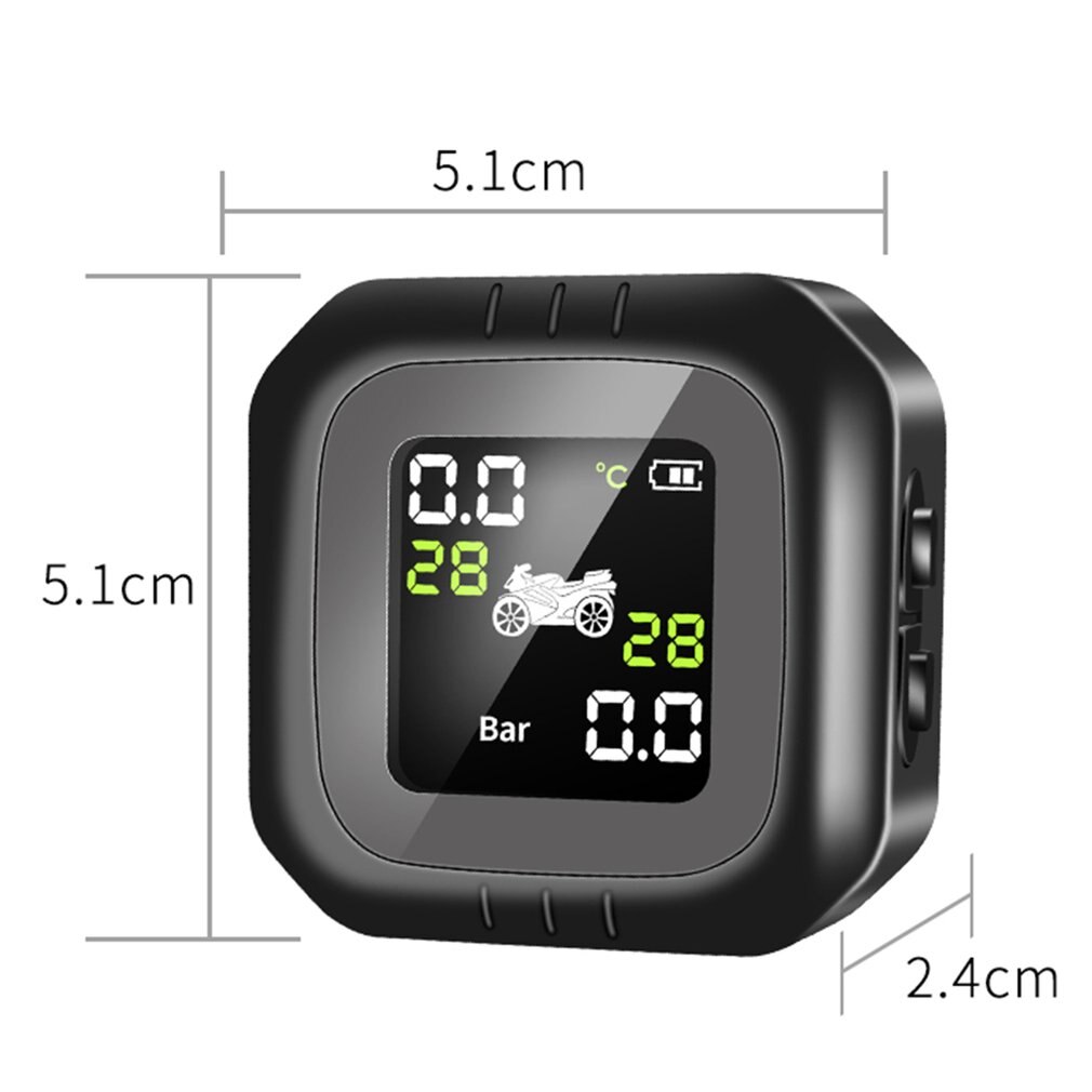 Waterproof Motorcycle Real Time Tire Pressure Monitoring System TPMS Wireless External Sensors Tire Detection Monitor