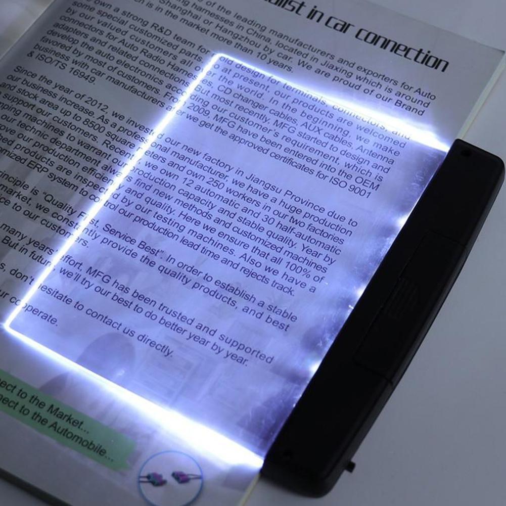 Tallerken lampe led læsebog lys øjenbeskytter batteri natlys skole læselampe papirvarer til studerende