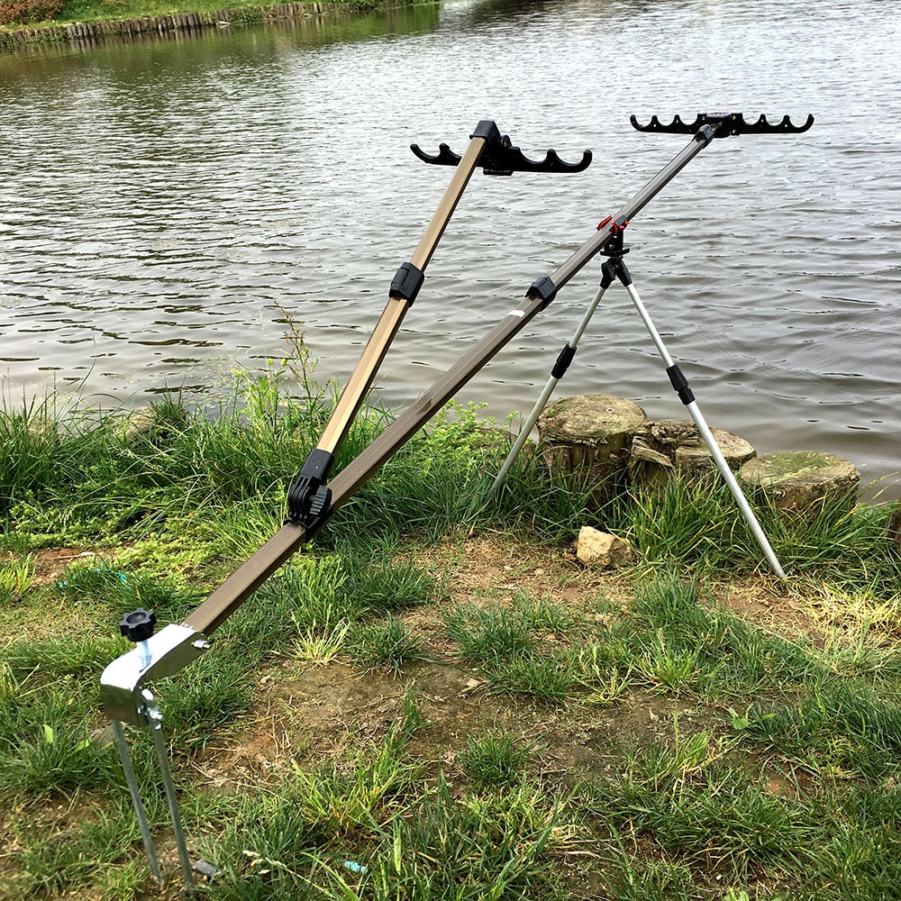 Visuitrusting Telescopische Hengels Houder Stands Opvouwbare Aluminium voor Hand Karpervissen Rods1.5m/1.7 m/2.1 m