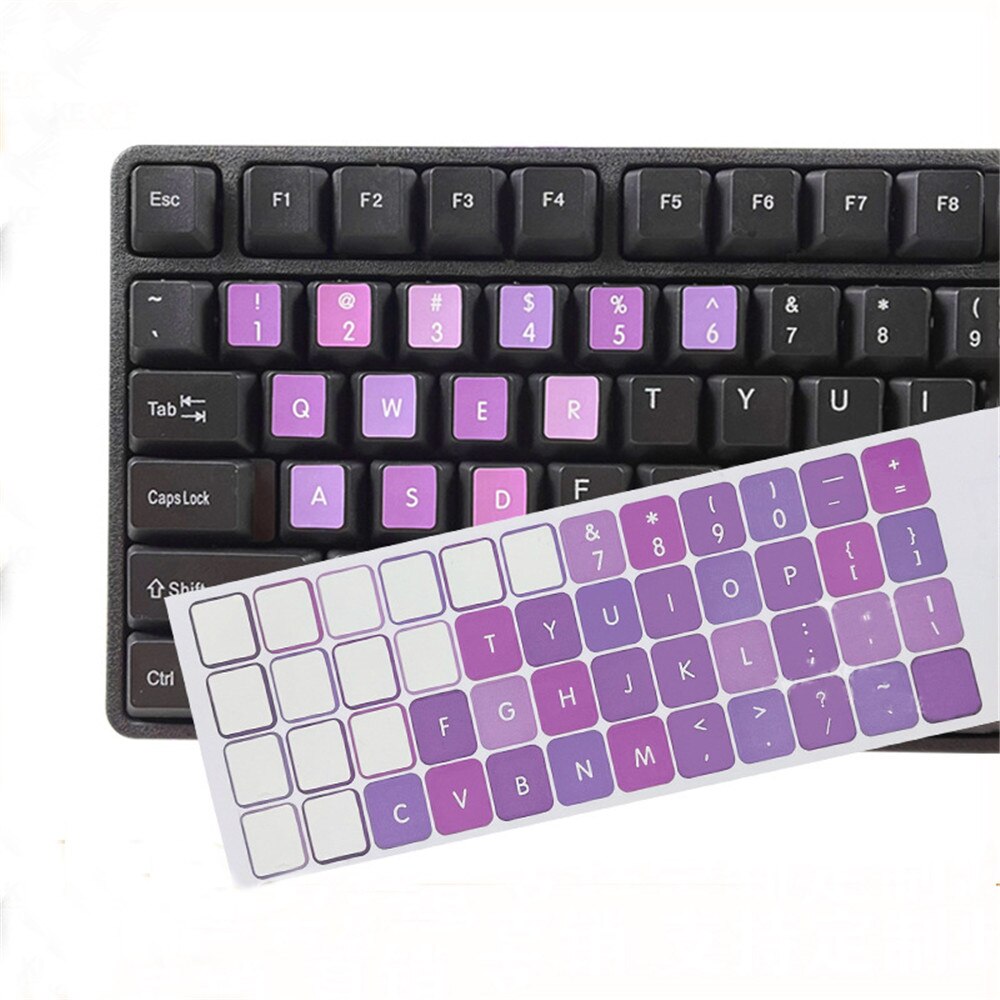 English Keyboard Stickers for Laptop Keyboards Protector Computer Button Sticker Letter Layout Keyboard Covers Office Supplies