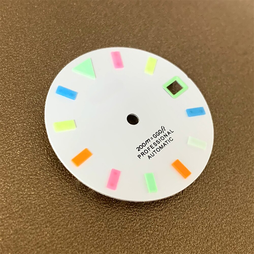 28.5mm Replacement Watch Dial Luminous Literal Watch Dial for NH35A Movement