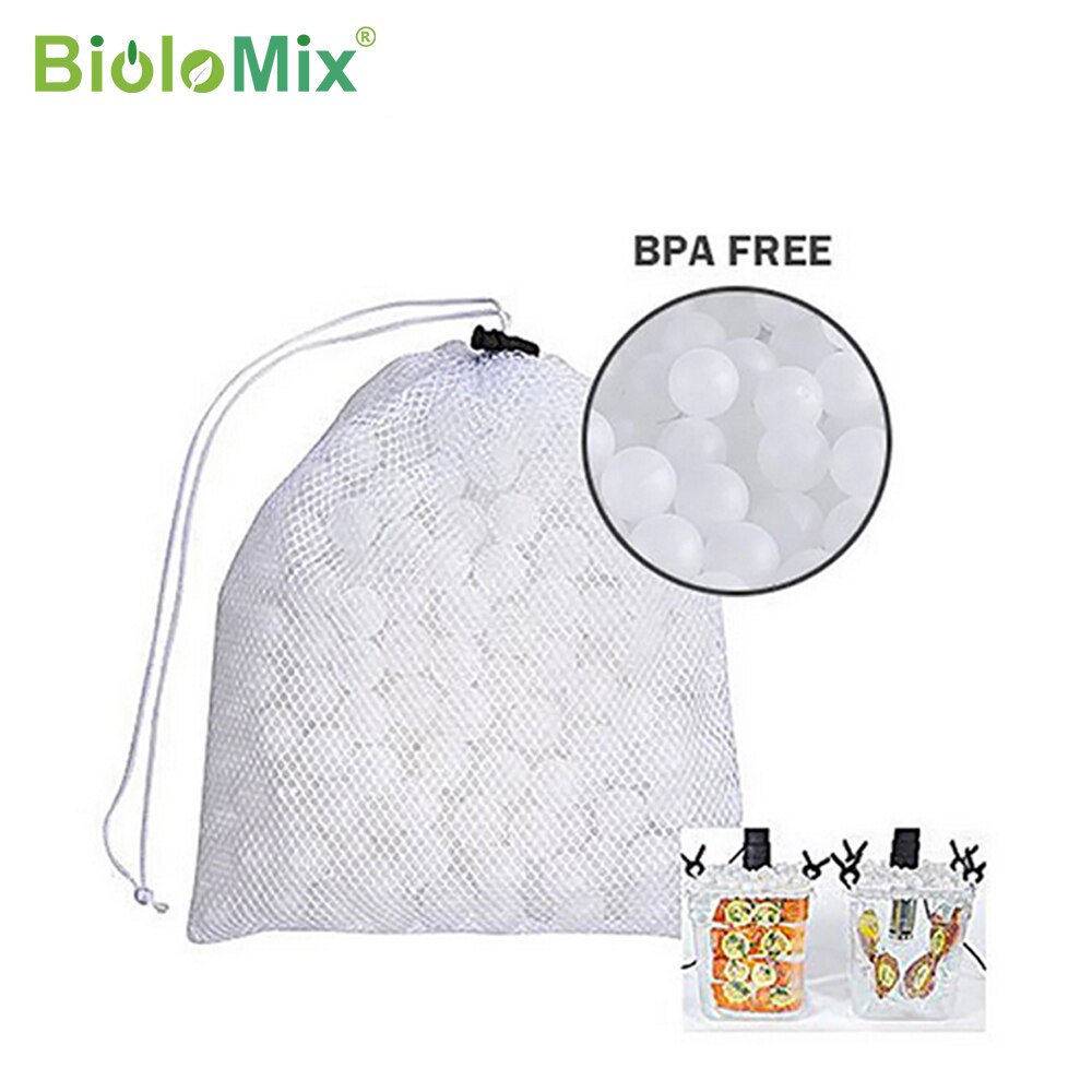 Sous vide matlagningsbollar bpa free 20mm 200 bollar med nättorkpåse för doppkokare vattenbad matlagning sous vide-behållare