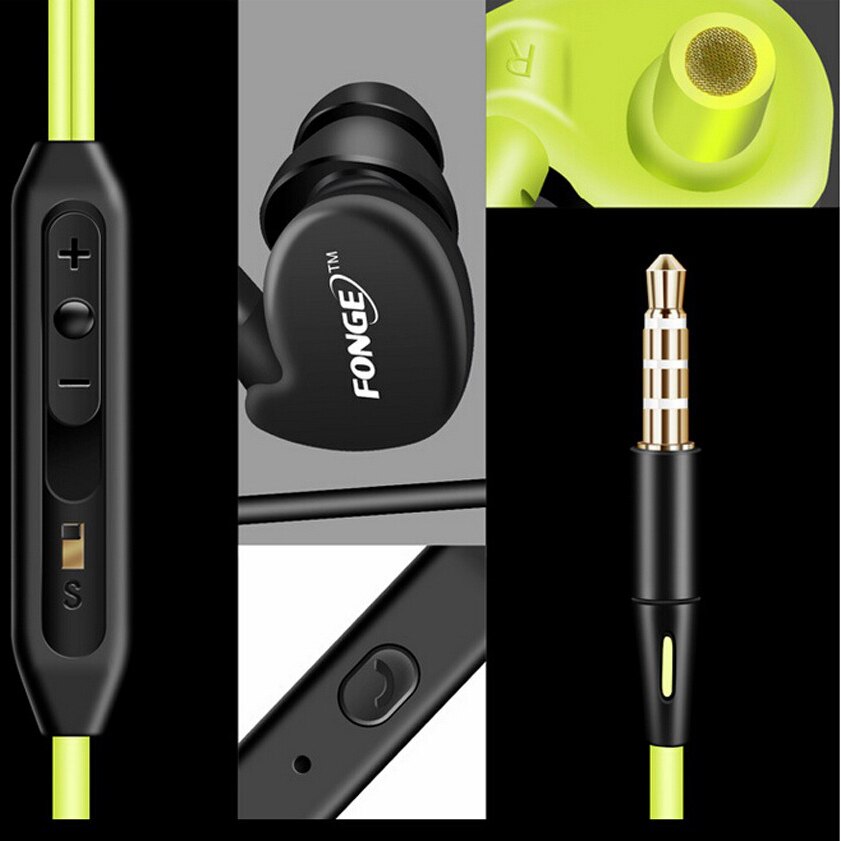 Fonge Waterdichte Oordopjes In Ear Oordopjes Hifi Sport Hoofdtelefoon Bass Headset Met Microfoon Voor Smartphones