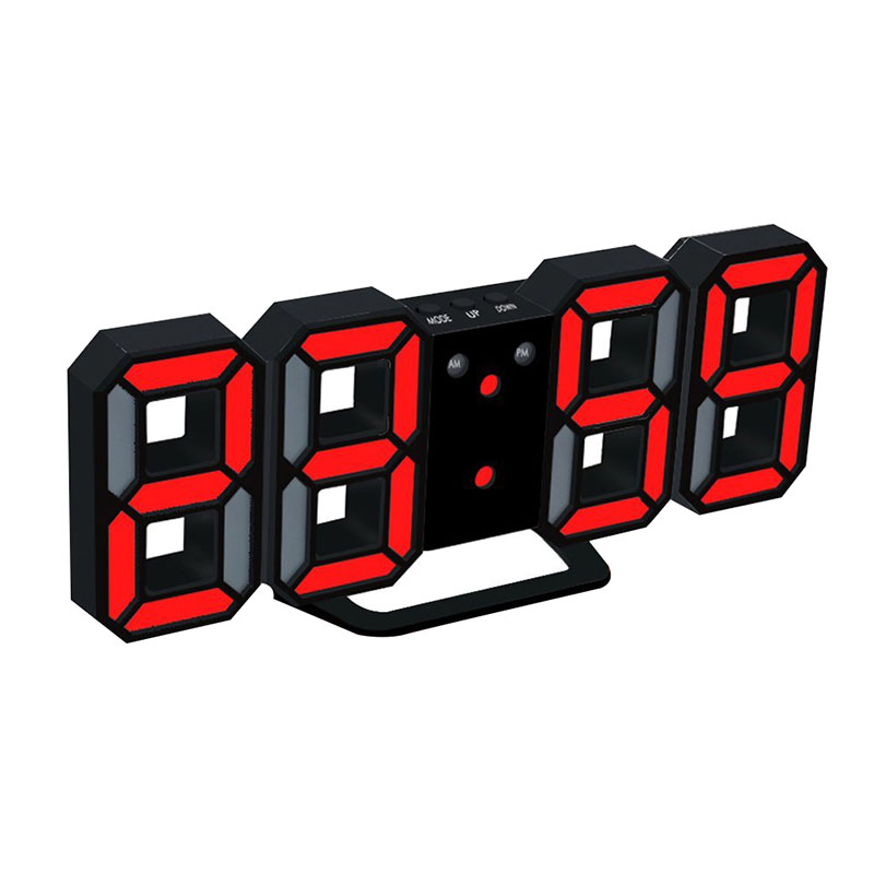 Reloj de mesa LED Digital moderno relojes coloridos 24 o 12 horas alarma de visualización despertador para sala de estar decorNew Qgnv