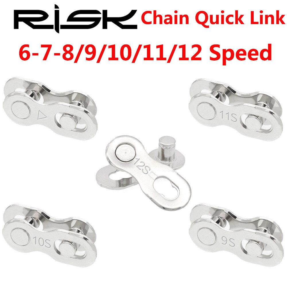 RISK-cadena de bicicleta de montaña, conector rápido, conector Maestro de conexión para 6-7-8/9/10/11/12 velocidades