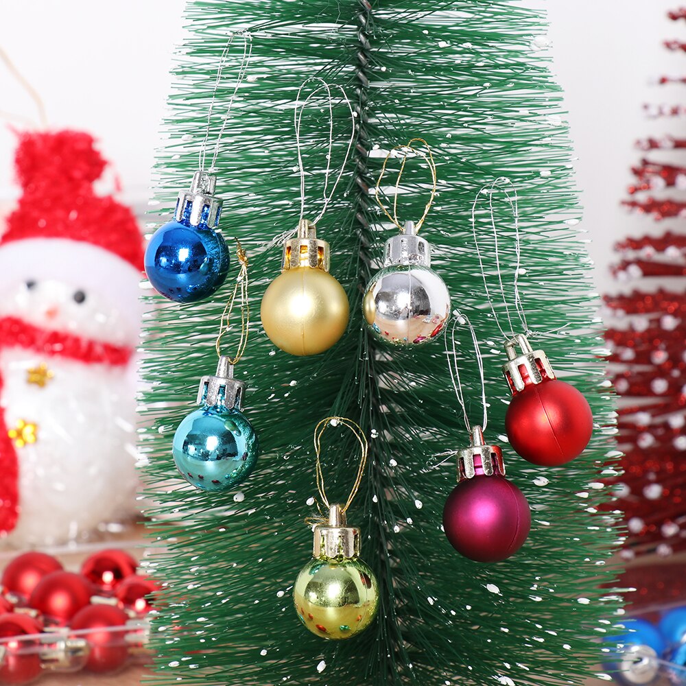 12Pcs 2cm Christmas Tree Decor Ball Bauble Xmas Party Hanging Pendant Ball Ornament for Year Christmas Home Tree Decor