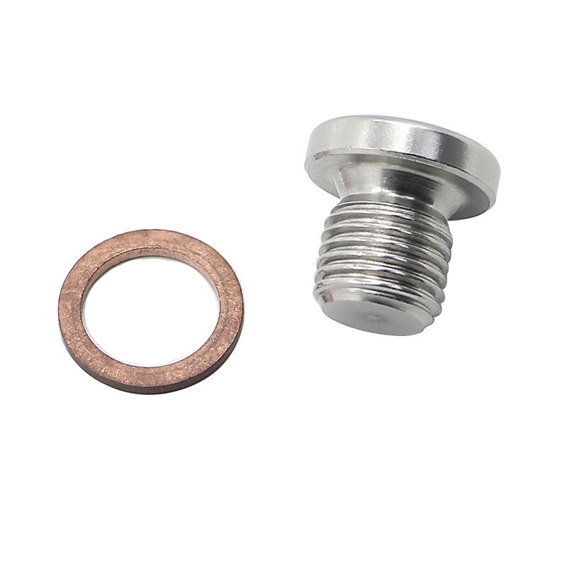 Set 2 M12 x 1.25mm Oxygen o2 Lambda Sensor blanking Exhaust Plug Cap Stainless Steel Screw bolt nut for motorcycles and cars