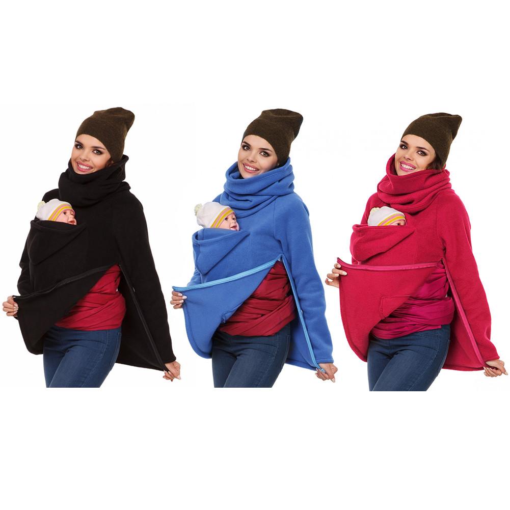 Maternity Wear - Autumn And Winter Multi-Functional Mother Pregnant Women Kangaroo Sweater Coat Child Care Pullovers Tops Cloth