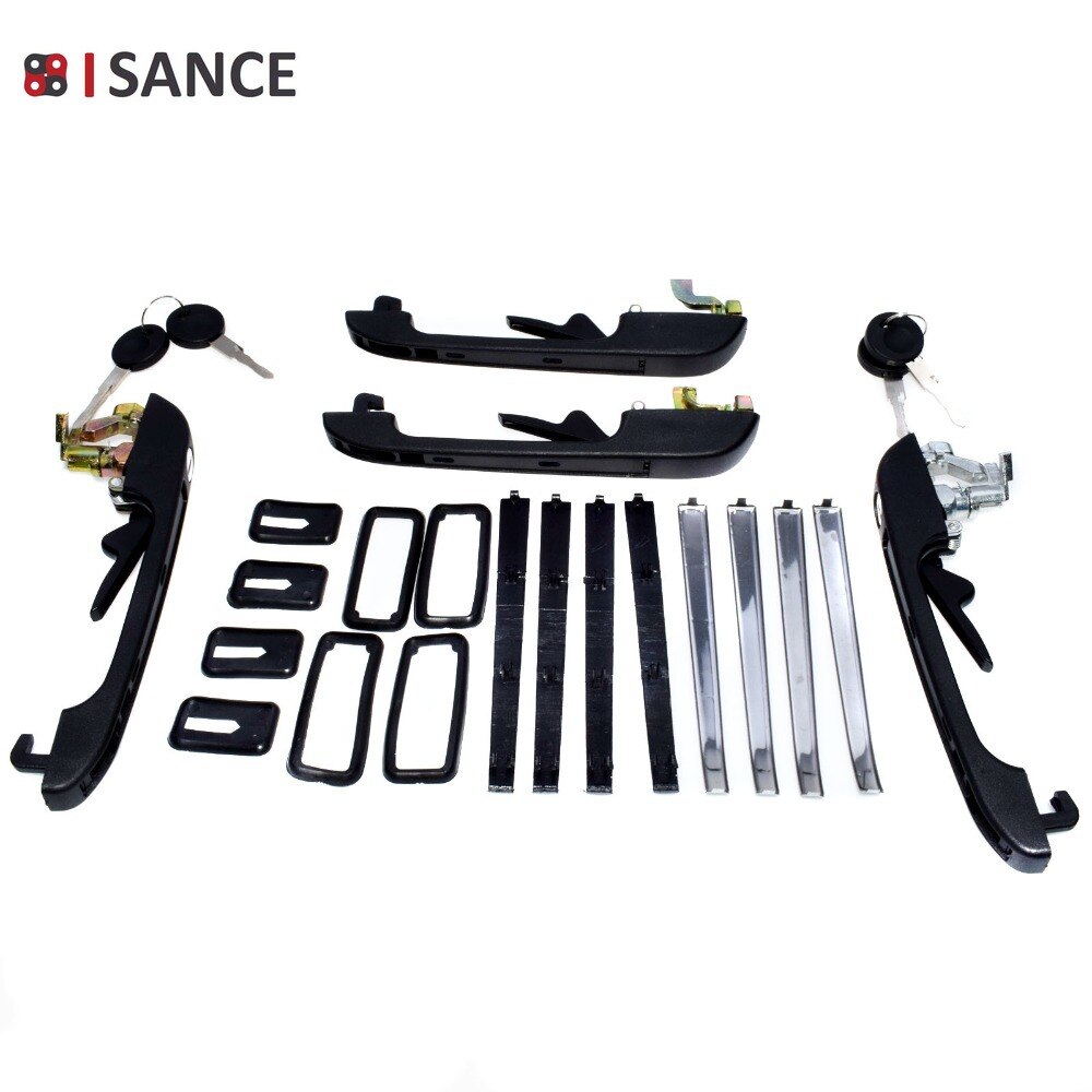 ISANCE-poignée de porte extérieur VW Golf | 4 pièces RL RR FL FR 193839205 193839206 1979