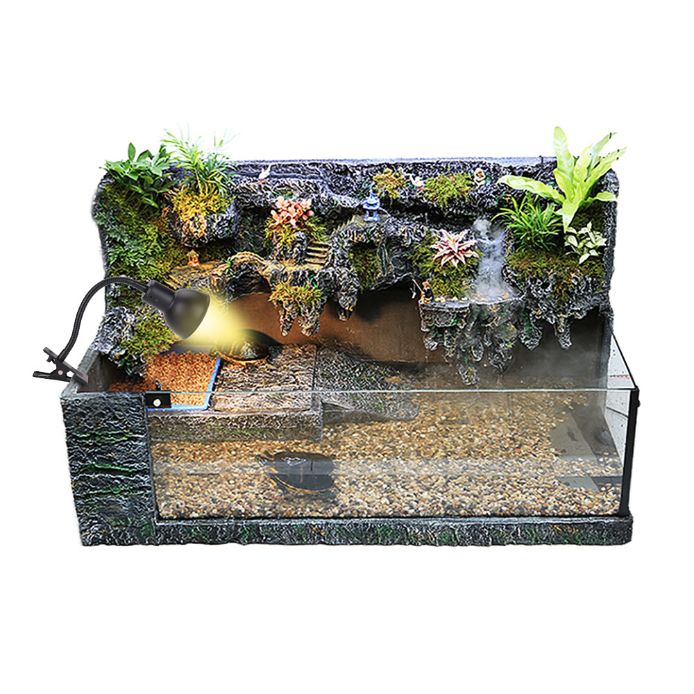 Reptile Tortoise Basks Back Heating Lamp Amphibians Lizard Temperature Control Multi-angle Adjustment UV Heat Preservation