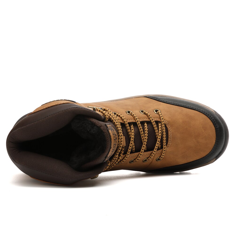 Big Size 40-46 Mannen Laarzen Voor Mannen Winter Sneeuw Laarzen Warm Bont & Pluche Lace Up hoge Top Mannen Schoenen Sneakers Laarzen