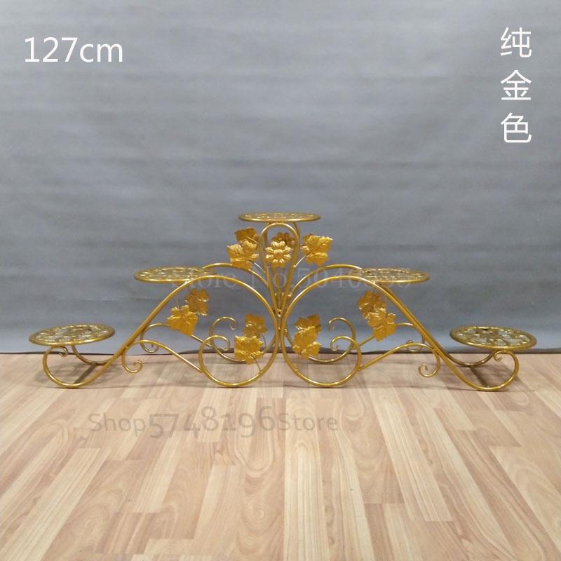 Balcony indoor Nordic flower shelf wrought iron balcony multi-storey floor-mounted simple living room floor pot rack