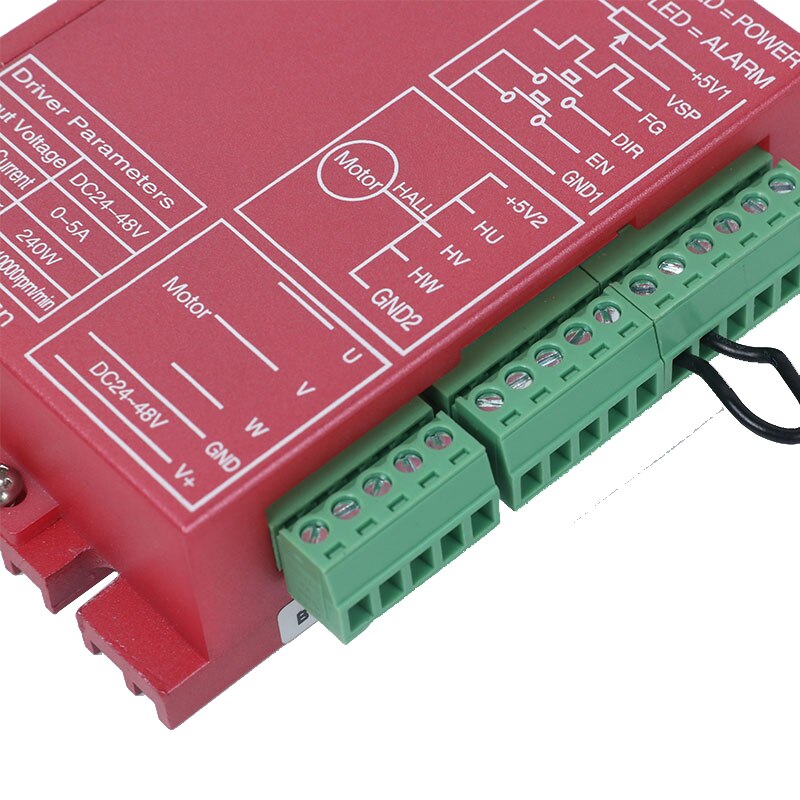 LKBL4805F 24V-48V 5A Brushless DC Motor Driver square ware 24V 180W BLDC Controller open loop with hall sensor speed direction