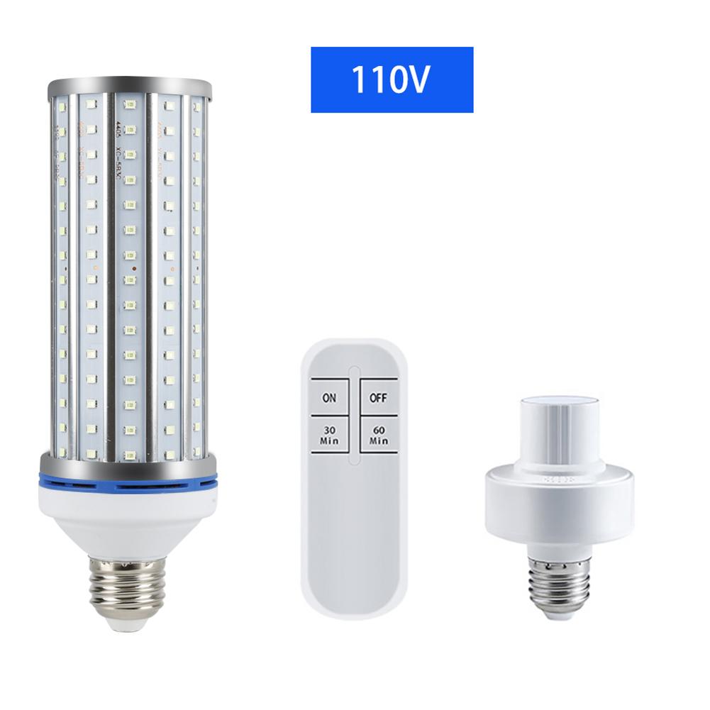 60W UV Disinfection Light Sanitizer Ultraviolet Bulb Remote Control Timer Germicidal Lamp for Bedroom Hospital School: 110V
