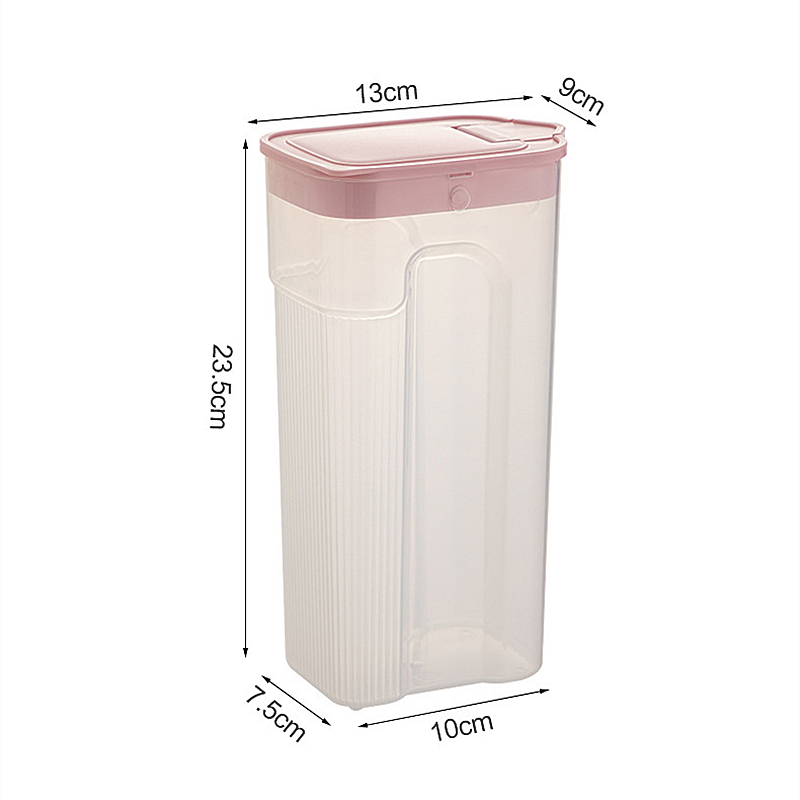 Tarro sellado transparente para cocina, caja de almacenamiento de cereales y granos para el hogar, organizador de latas herméticas, contenedor clasificado a granel