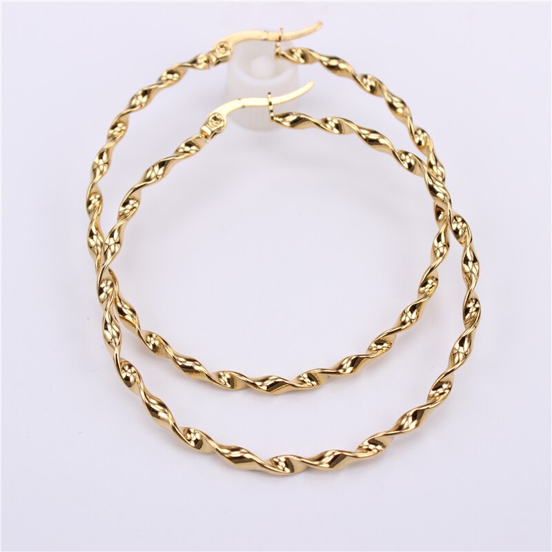 Big Exaggerated beautiful girl Hoop earrings Safe without fading summer winter female jewelry LH918