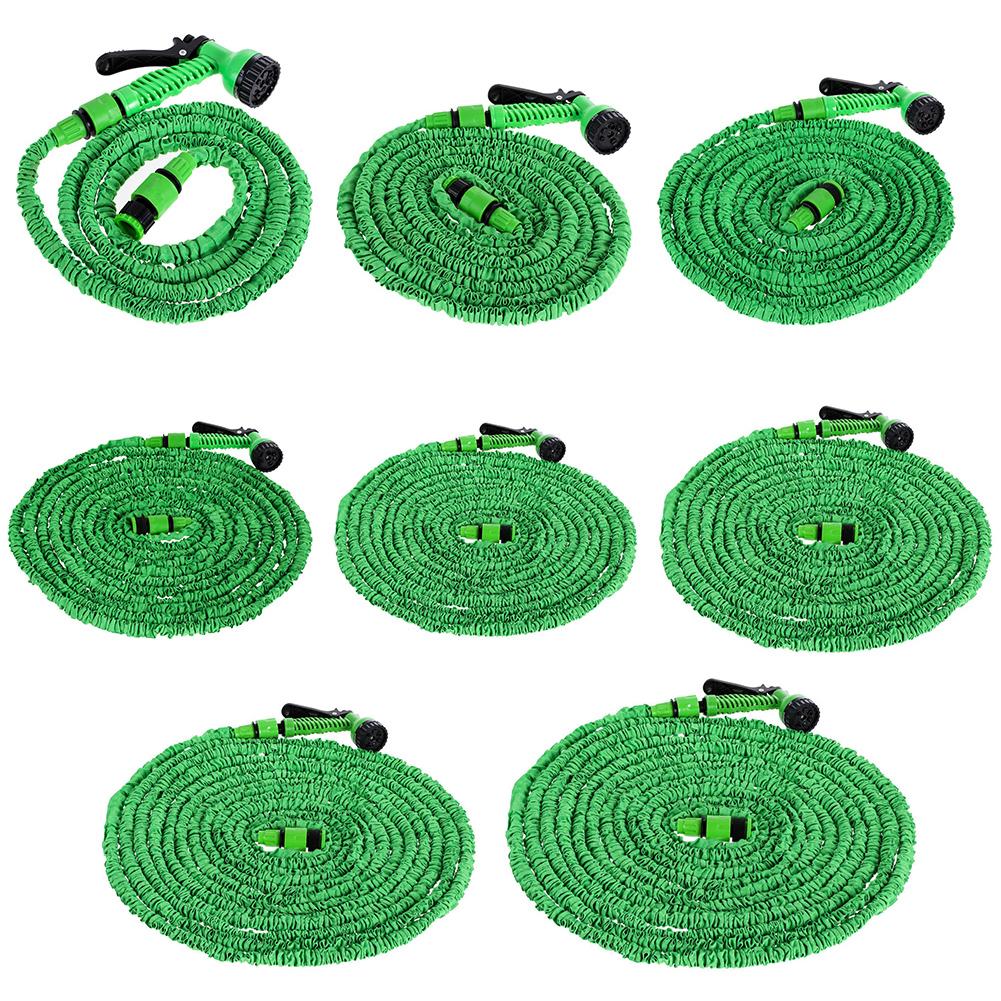 25FT-200FT Flexible Water Hose Pipe Garden Hose Expandable Magic Hose Plastic Hoses Pipe With Spray Gun Watering Car Wash Spray