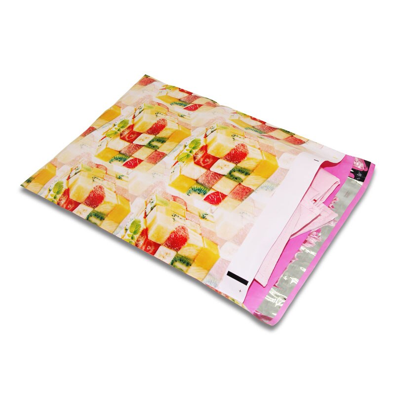 10 stk farve ekspresposer 26*37cm vandtætte selvforseglende plastik poly kuvert postposer postemballage kurerpose: Frugt