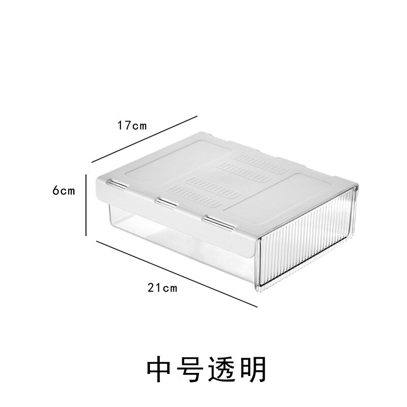 Caja de almacenamiento para debajo del escritorio, cajón Invisible, tipo pasta inferior, acabado, , para dormitorio: B