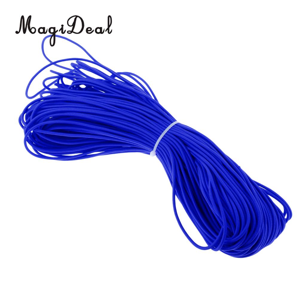 MagiDeal 3mm Elastic Bungee Cord Marine Grade Shock Rope Stretch Band Tie Down Kayak Boat Tent Poles Tarpaulin - Various Length: 50m Blue