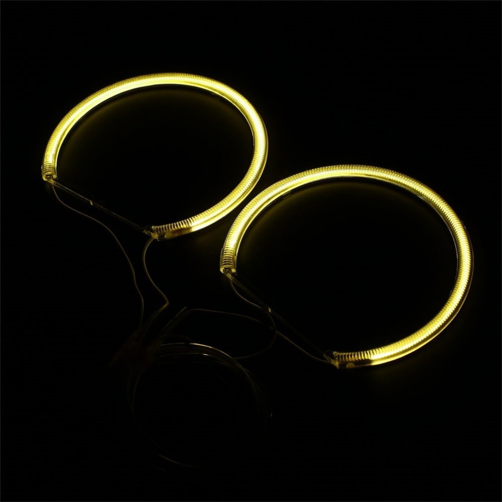 Linterna halógena no HID blanco/amarillo LED CCFL Angel Eyes Halo Ring Kit para BMW E46 3 Series 1999-2004