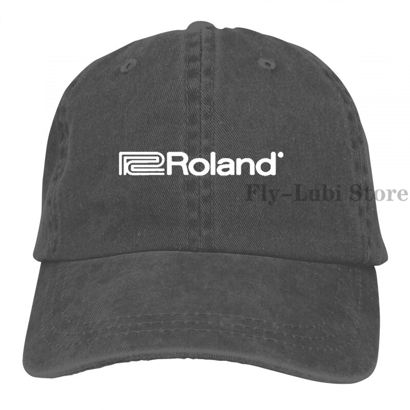 Roland 4 Baseball cap men women Trucker Hats adjustable cap: 2-Black