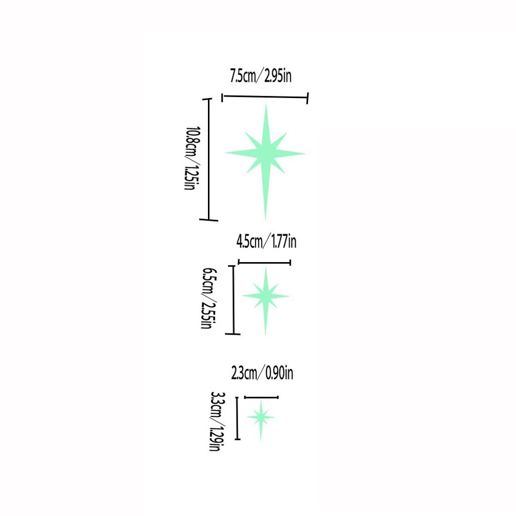 Glow in the dark muurstickers groene lichtgevende fluorescerende sterren muursticker muurstickers voor kinderen babykamer