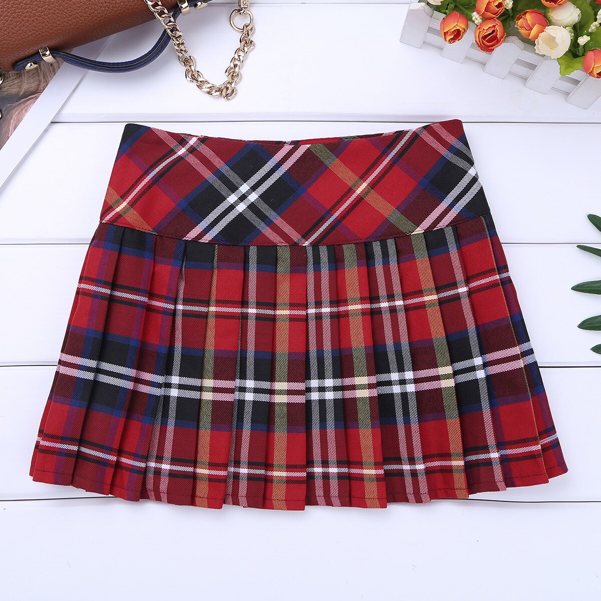 Kids Vintage Geplooide Rok Voor Meisje Plaid Katoen Rokken School Kleding Lente Herfst Tiener Meisje Rok Kinderen Kleding 4-14Y